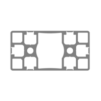 10-4590S4-0-1000MM MODULAR SOLUTIONS EXTRUDED PROFILE 45MM X 90MM SMOOTH SIDES TEAR AWAY, CUT TO THE LENGTH OF 1000 MM